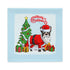 "Merry Christmas" Santa Frenchie Pillow Case | B&W Colored