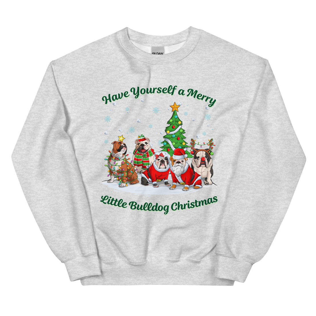 Merry Little Bulldog Christmas Sweatshirt