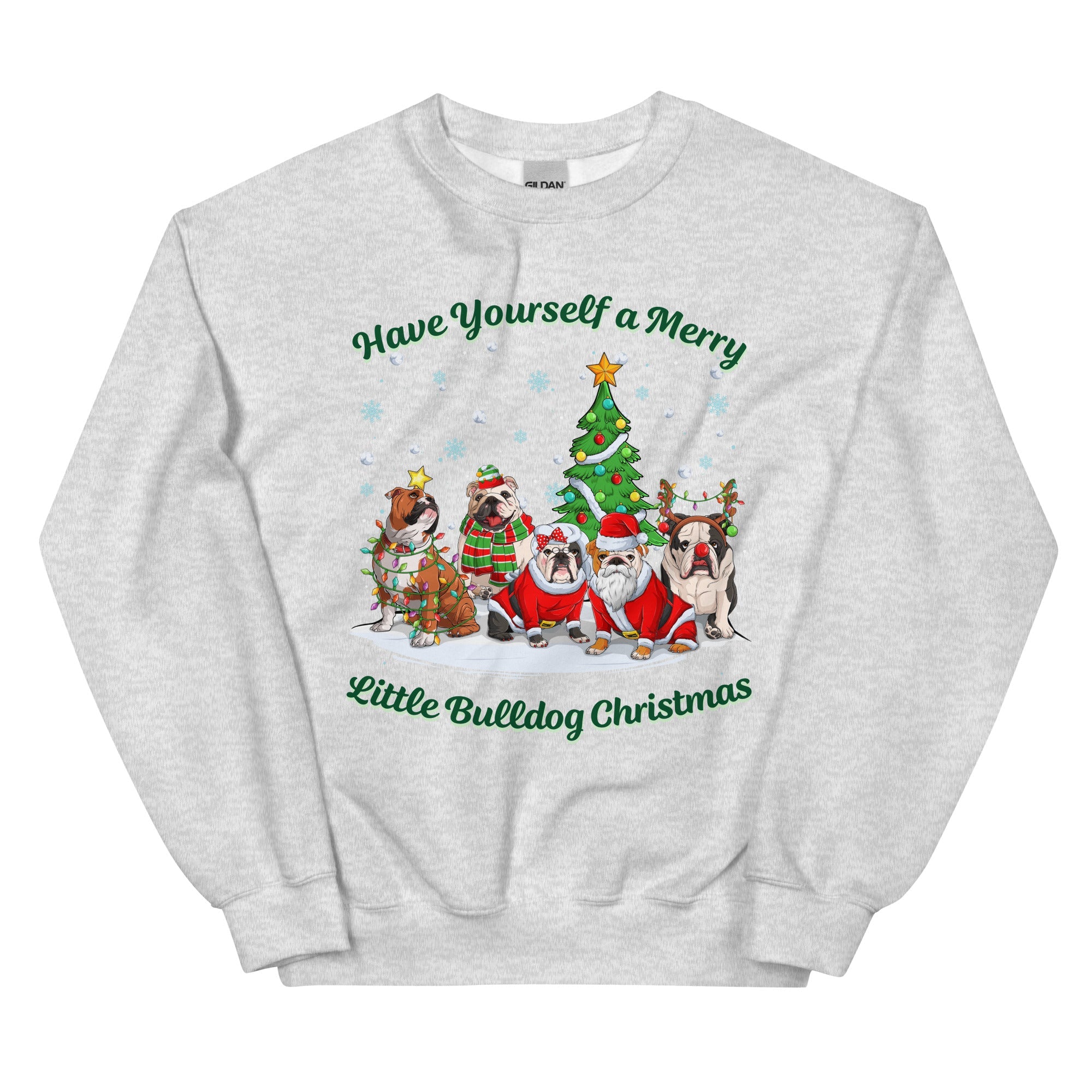 Merry Little Bulldog Christmas Sweatshirt