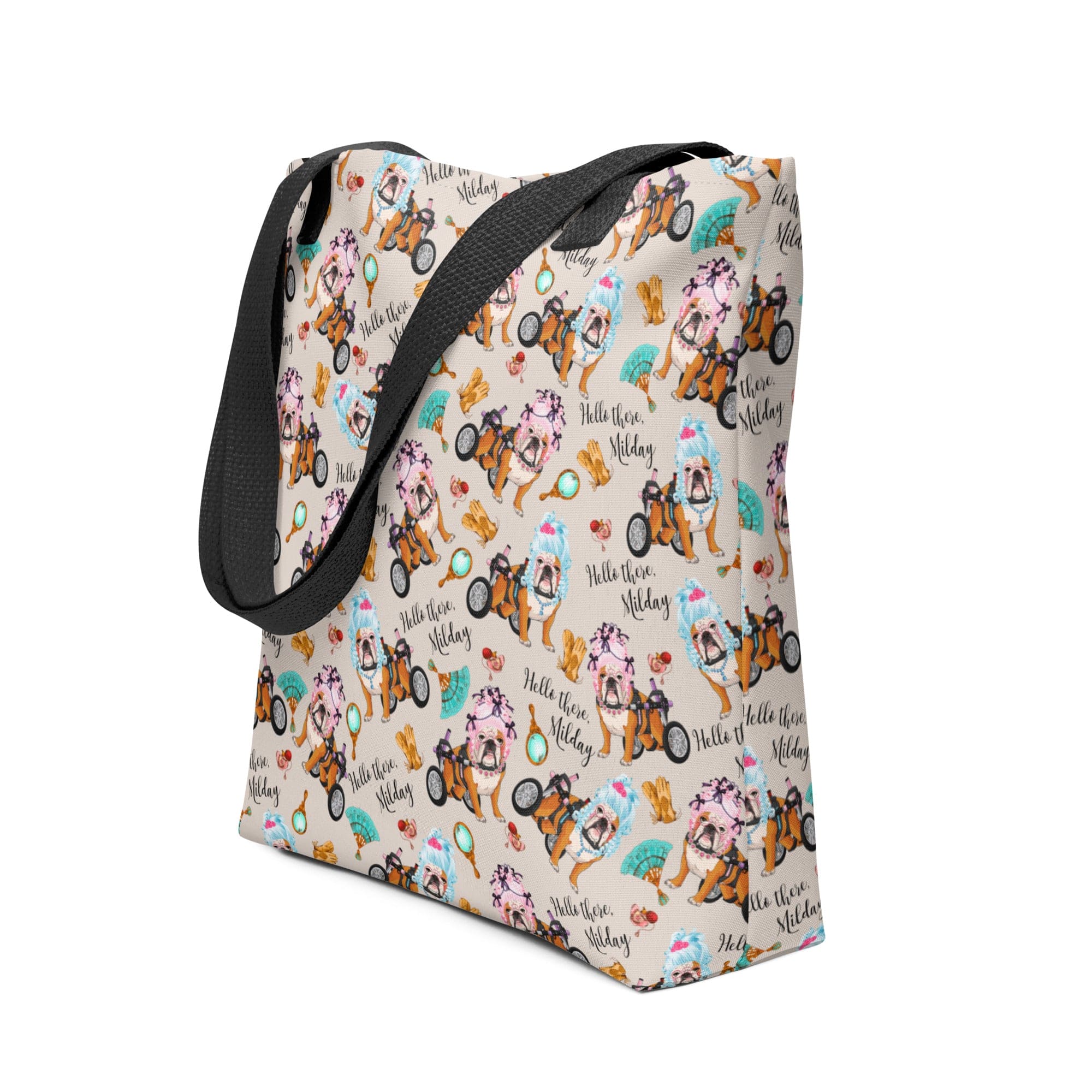 &quot;Milady&quot; English Bulldog in Wheelchair Tote Bag