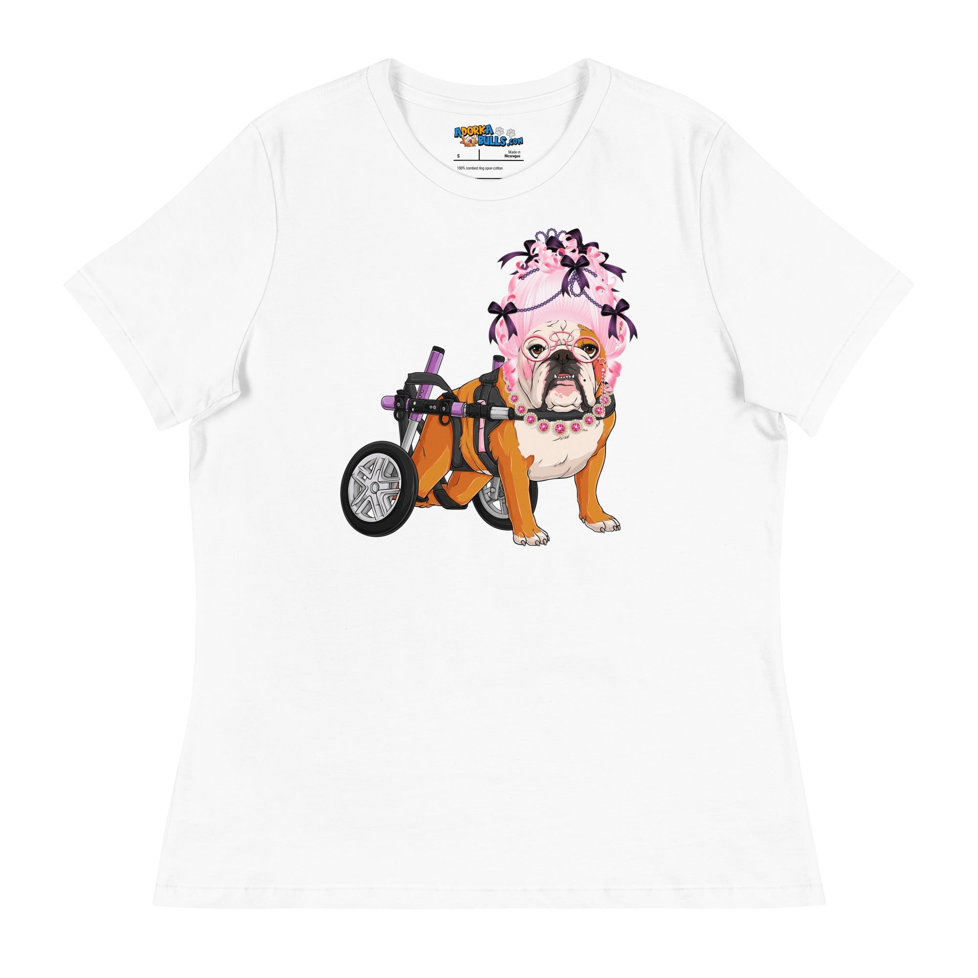 &quot;Milady&quot; English Bulldog in Wheelchair Women&