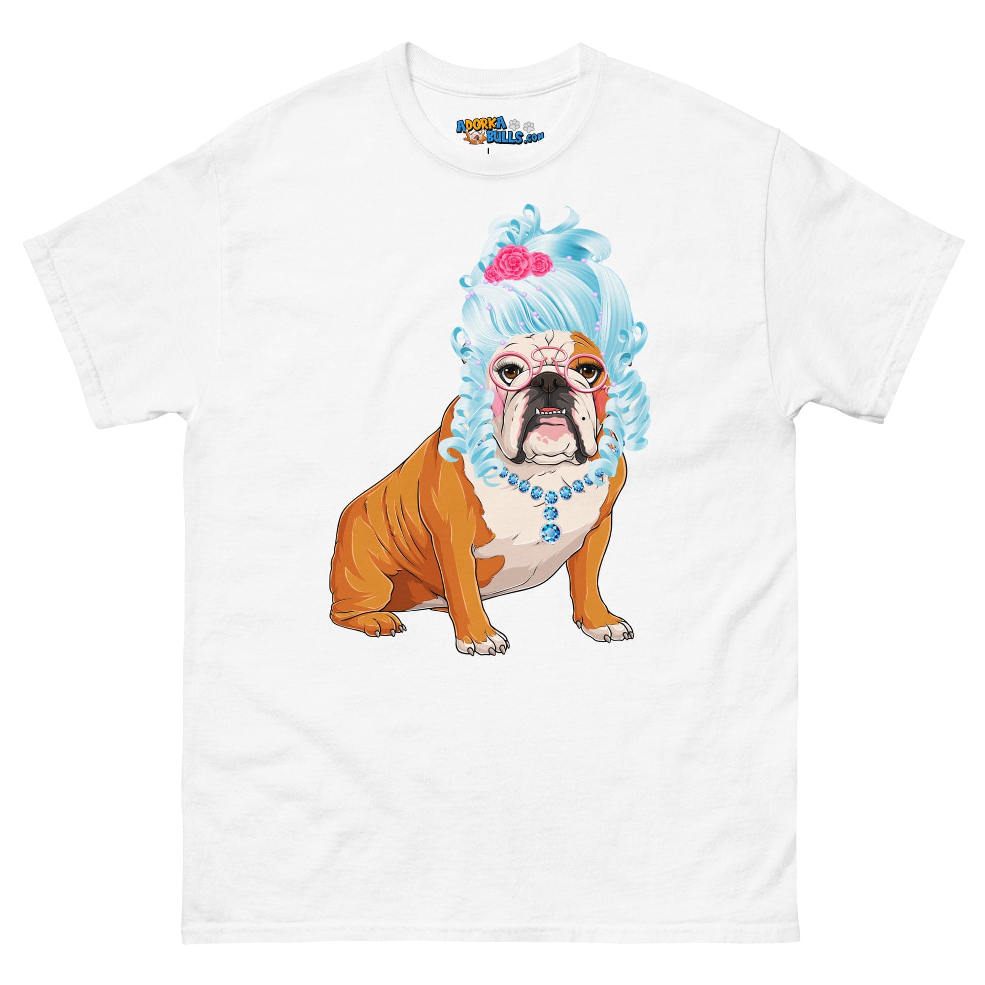 &quot;Milady&quot; English Bulldog with Blue Hair Men&