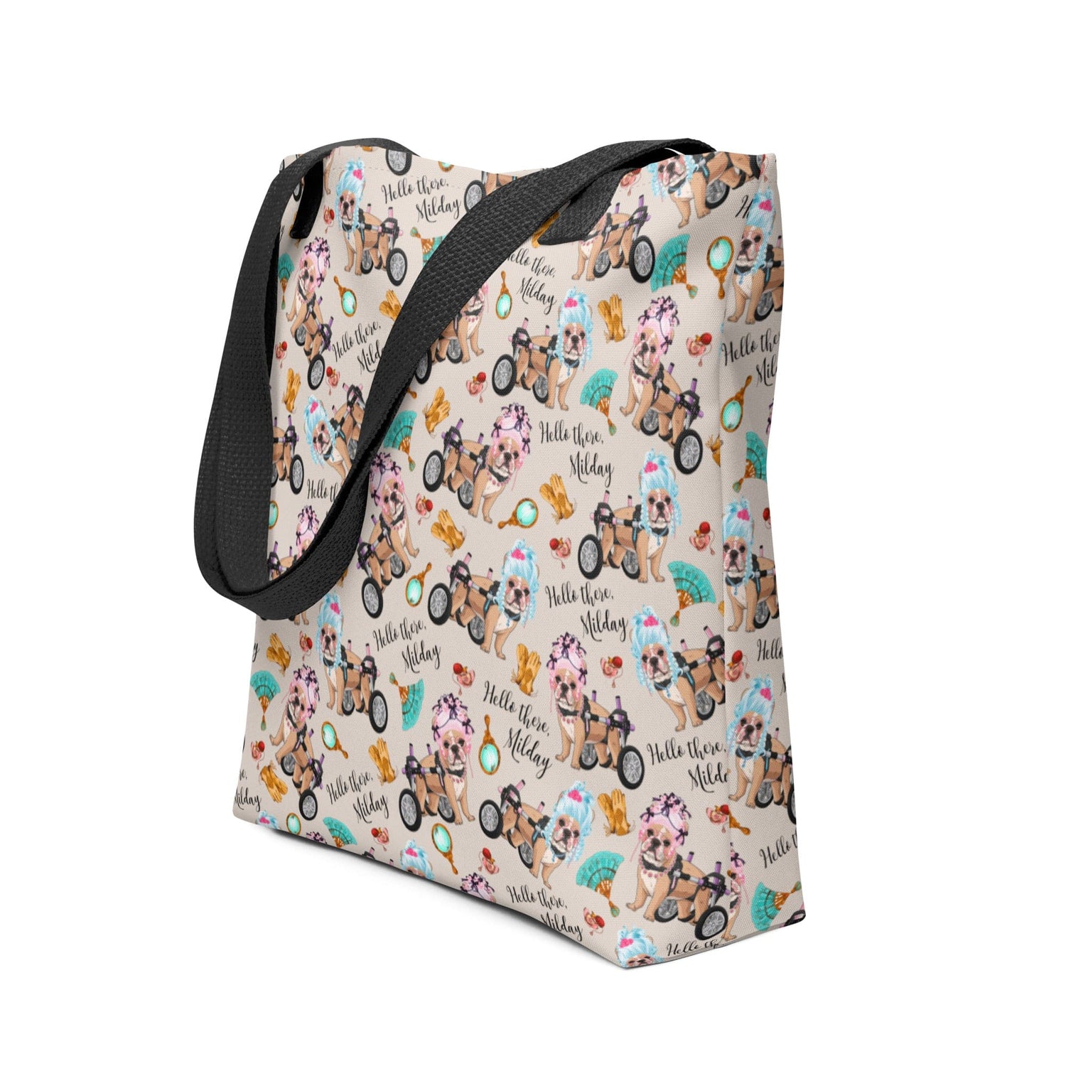 &quot;Milady&quot; French Bulldog in Wheelchair Tote Bag