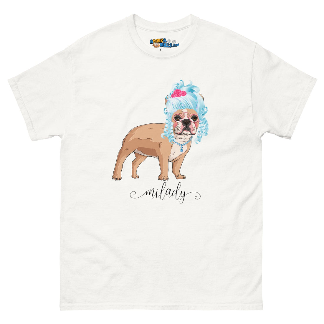 &quot;Milady&quot; French Bulldog with Blue Hair Men&