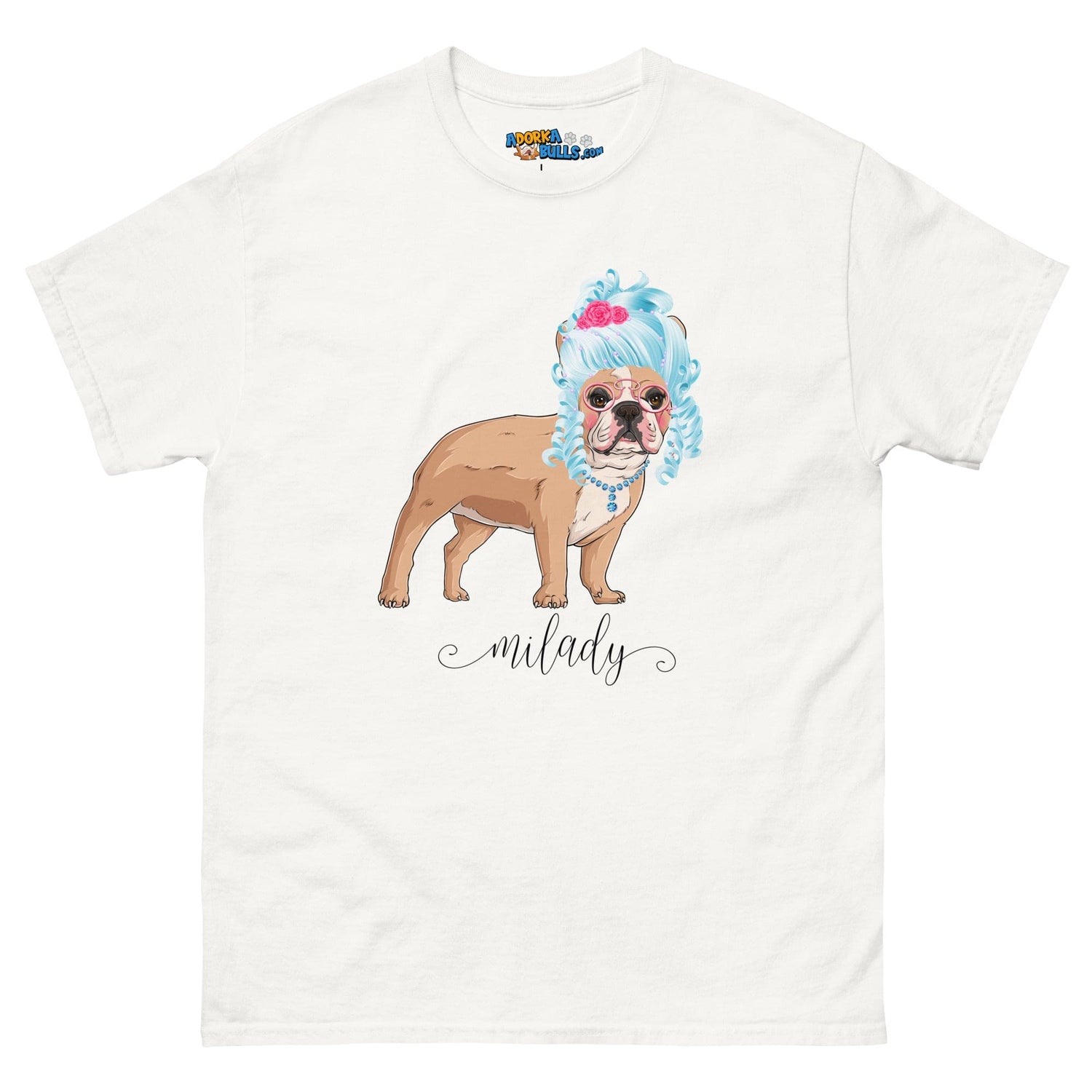 &quot;Milady&quot; French Bulldog with Blue Hair Men&