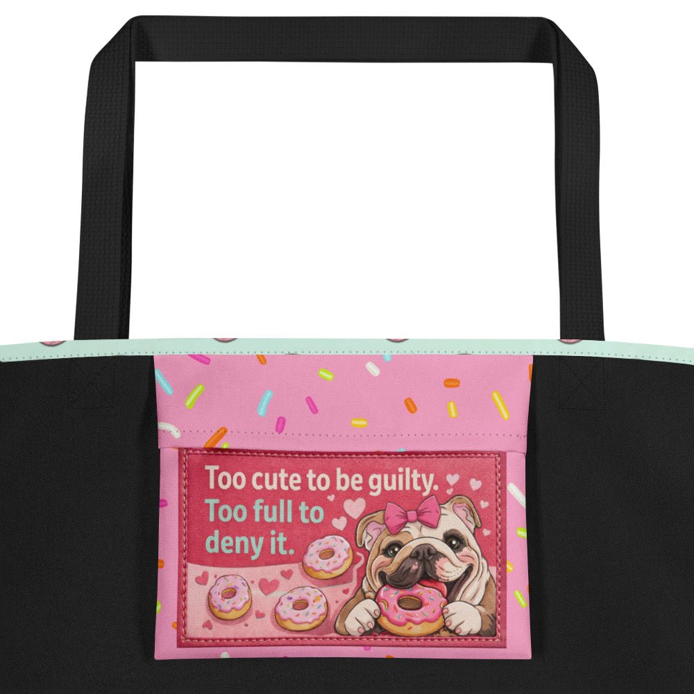 "Miss Steal Your Heart" Bulldog Tote Bag with Inside Pocket