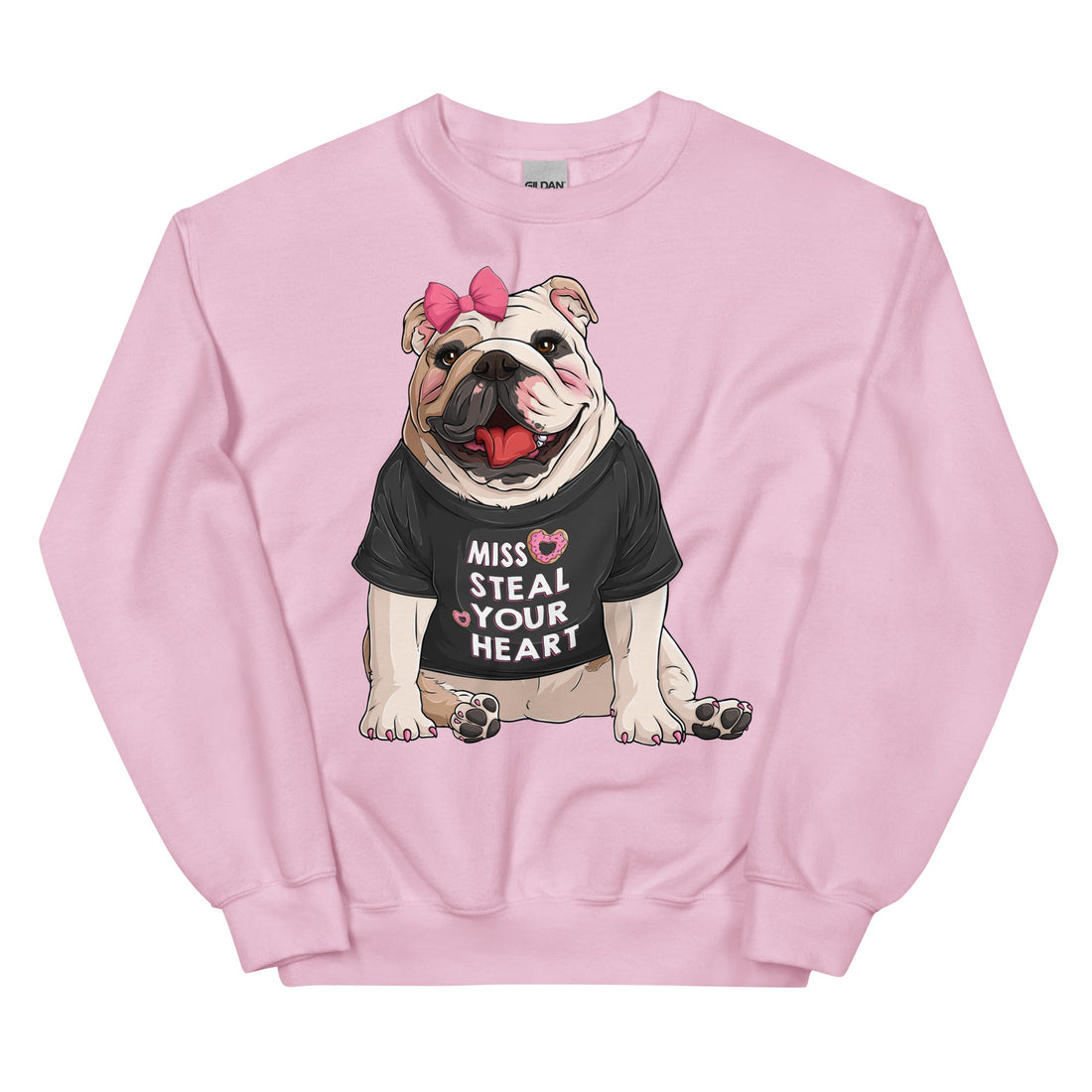 "Miss Steal Your Heart" – English Bulldog Valentine Sweatshirt