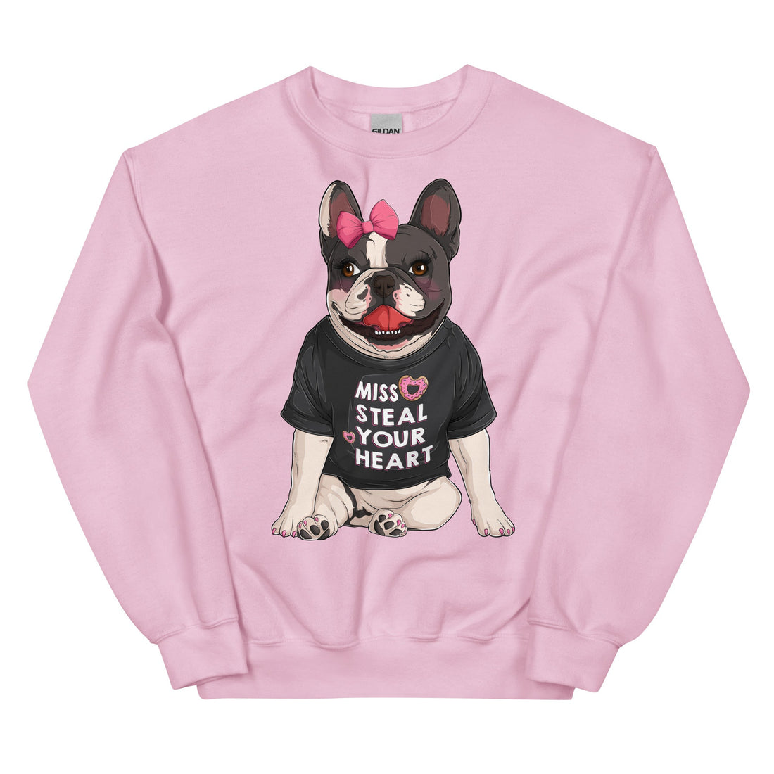 "Miss Steal Your Heart" – French Bulldog Valentine Sweatshirt
