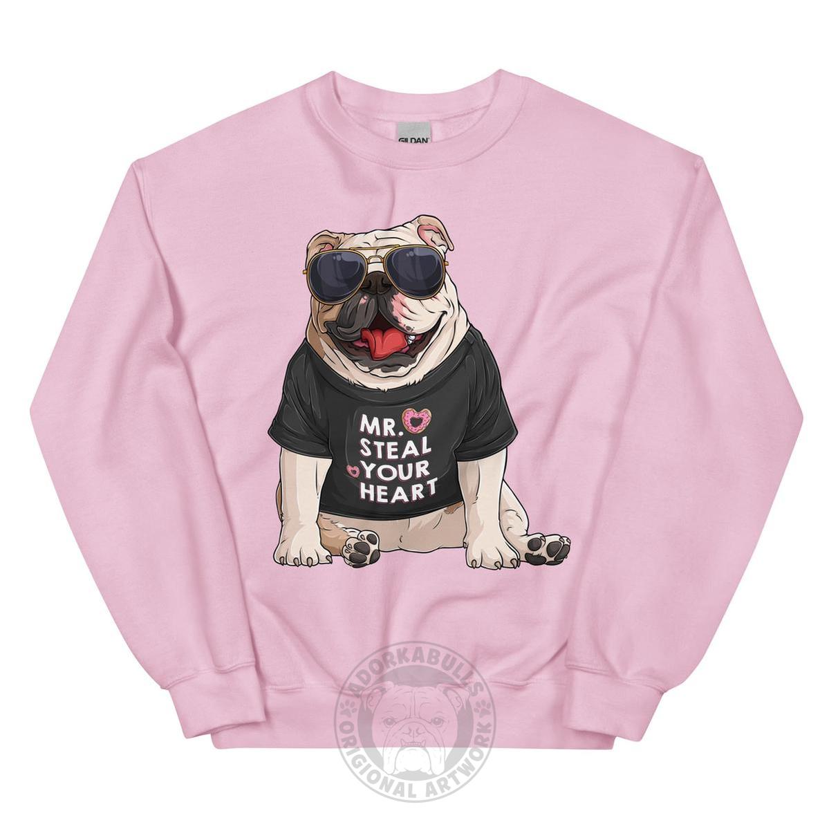 "Mr. Steal Your Heart" – Bulldog Valentine Sweatshirt