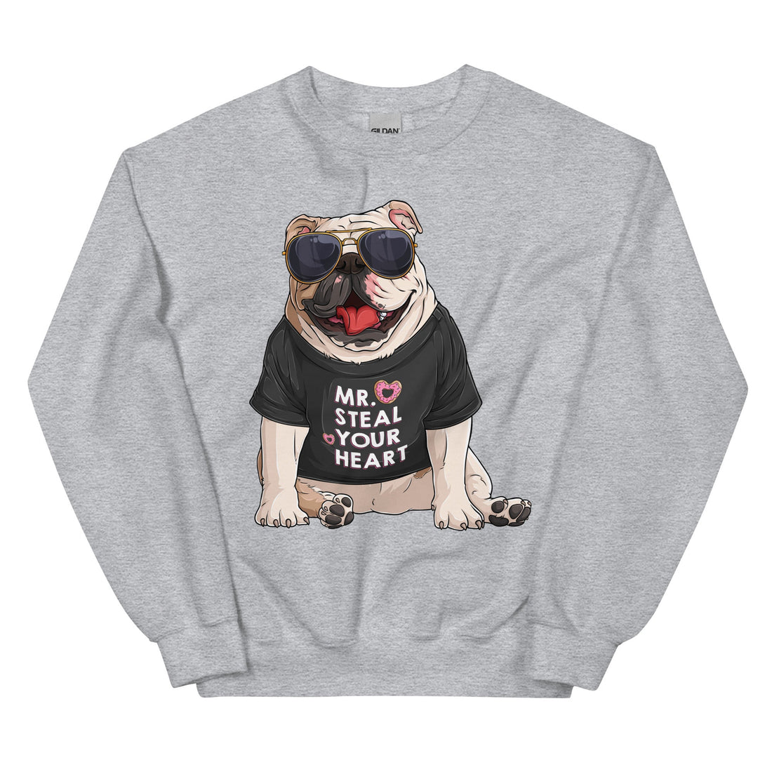 "Mr. Steal Your Heart" – Bulldog Valentine Sweatshirt