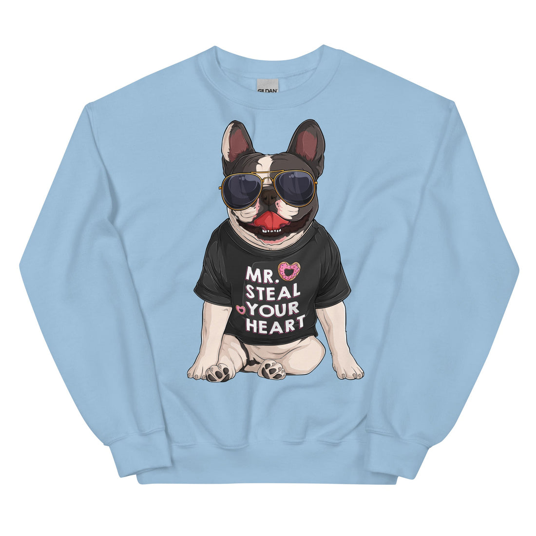 "Mr. Steal Your Heart" – Frenchie Valentine Sweatshirt