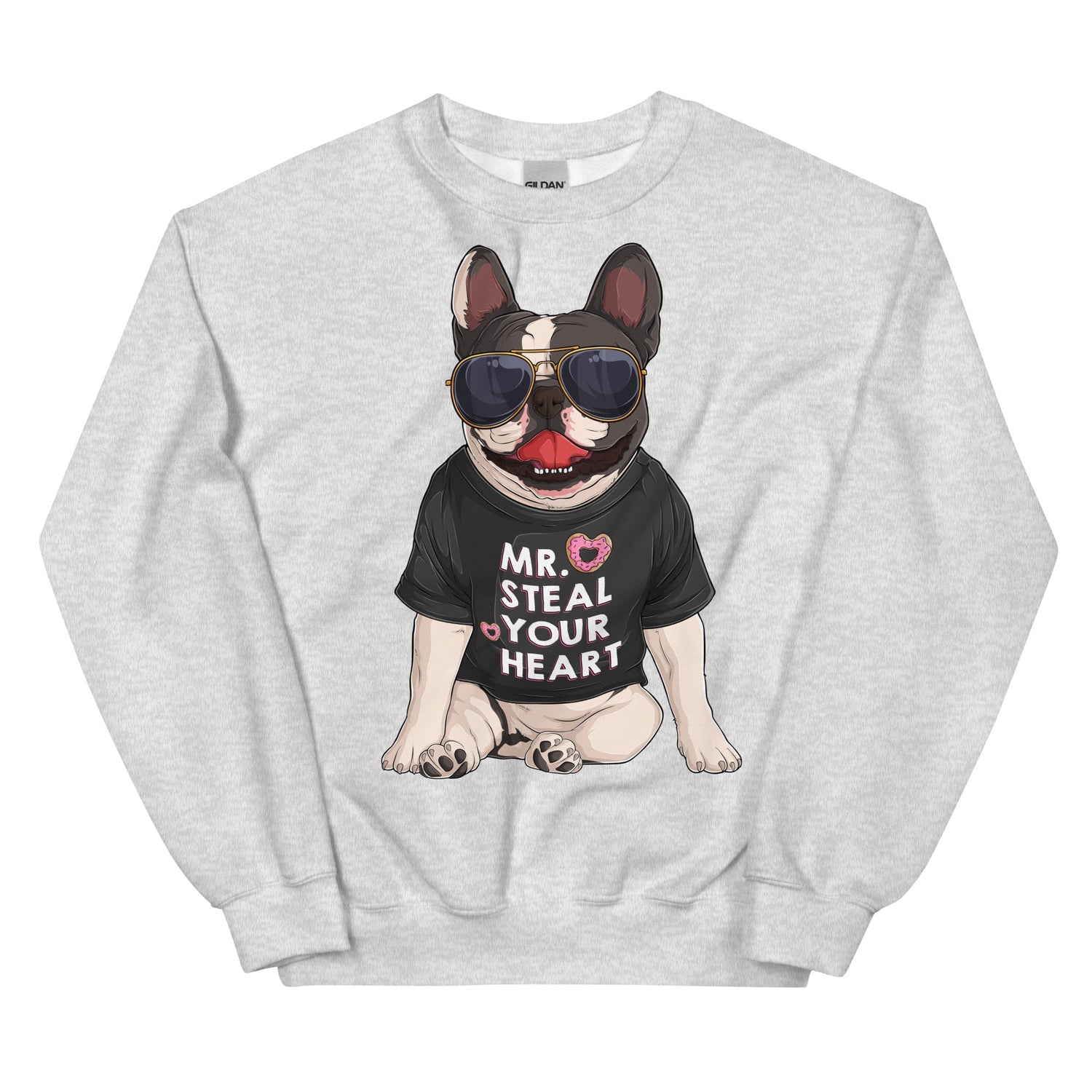 "Mr. Steal Your Heart" – Frenchie Valentine Sweatshirt