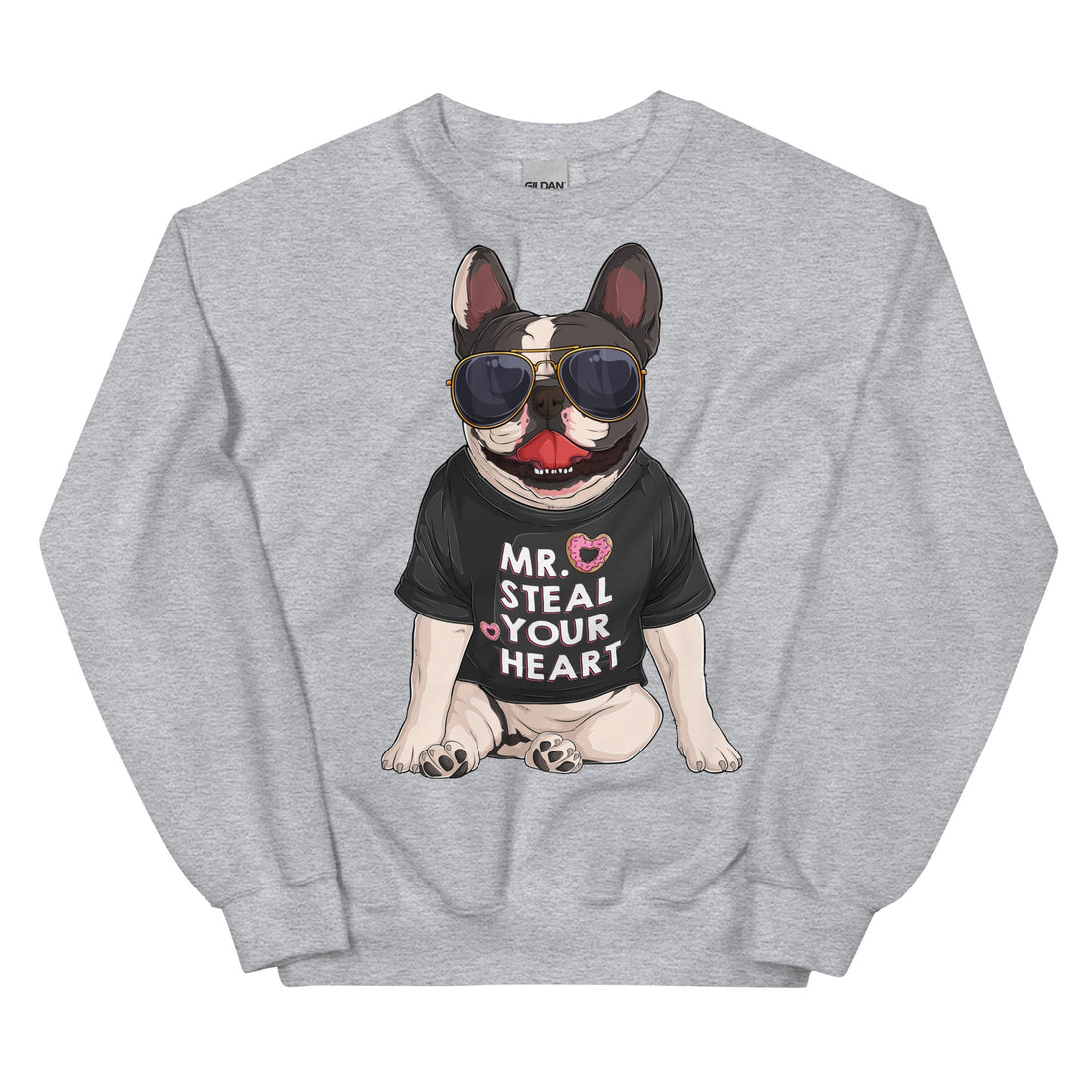 "Mr. Steal Your Heart" – Frenchie Valentine Sweatshirt