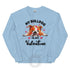 "My Bulldog Is My Valentine" Sweatshirt | Red & White Colored