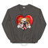 Nerdy & Adorkabull – Bulldog Love Sweatshirt | Red & White Colored
