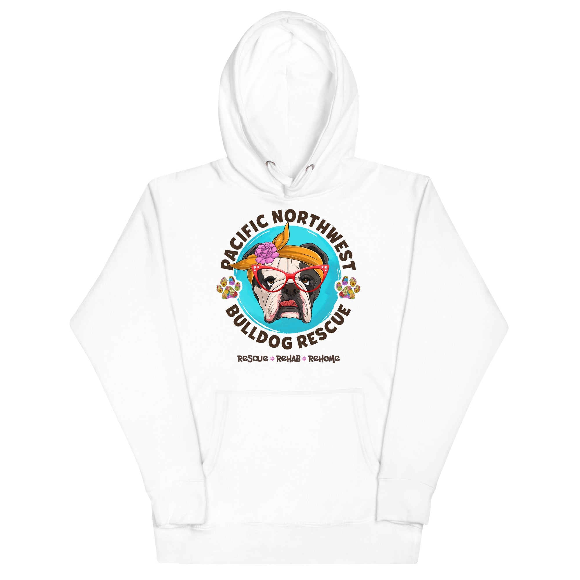 Pacific Northwest Bulldog Rescue Female English Bulldog Unisex Hoodie