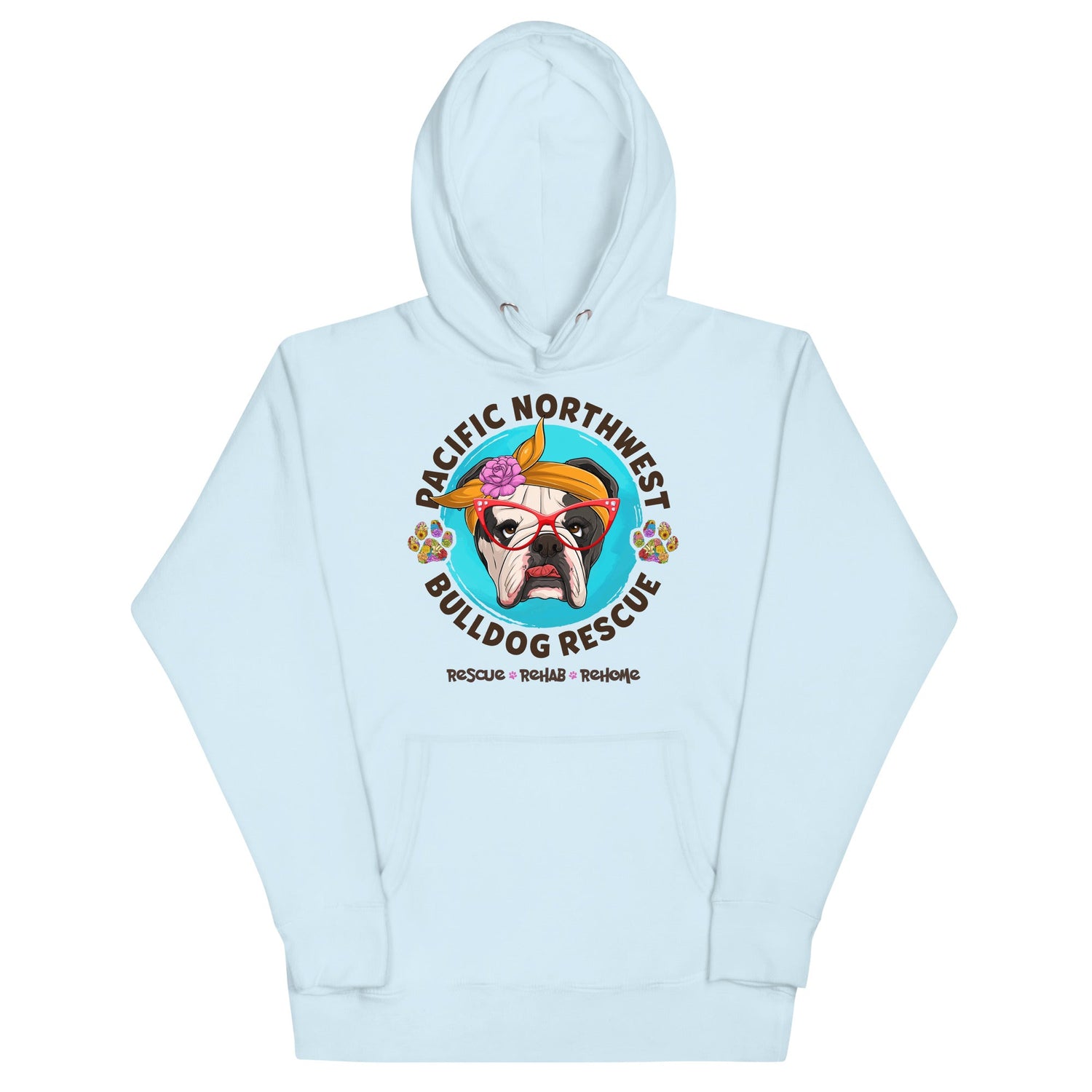 Pacific Northwest Bulldog Rescue Female English Bulldog Unisex Hoodie