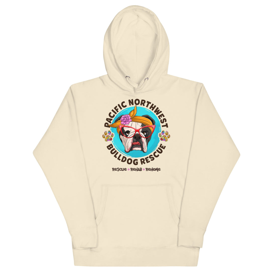Pacific Northwest Bulldog Rescue Female English Bulldog Unisex Hoodie