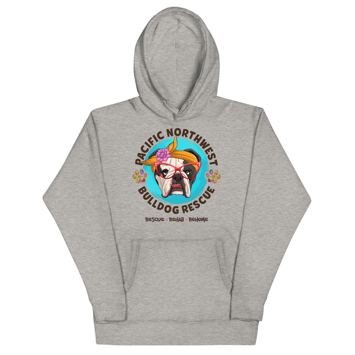 Pacific Northwest Bulldog Rescue Female English Bulldog Unisex Hoodie