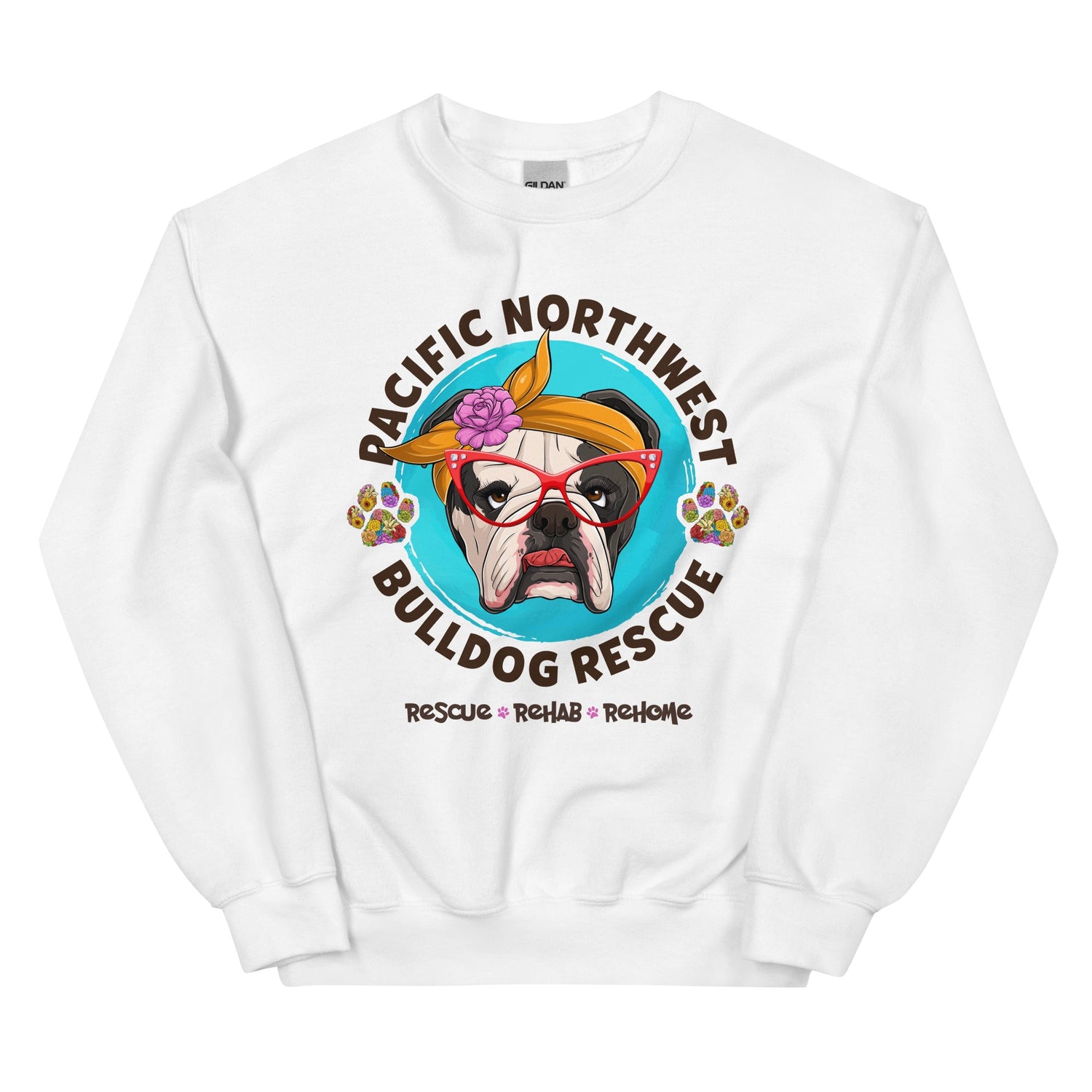 Pacific Northwest Bulldog Rescue Female English Bulldog Unisex Sweatshirt