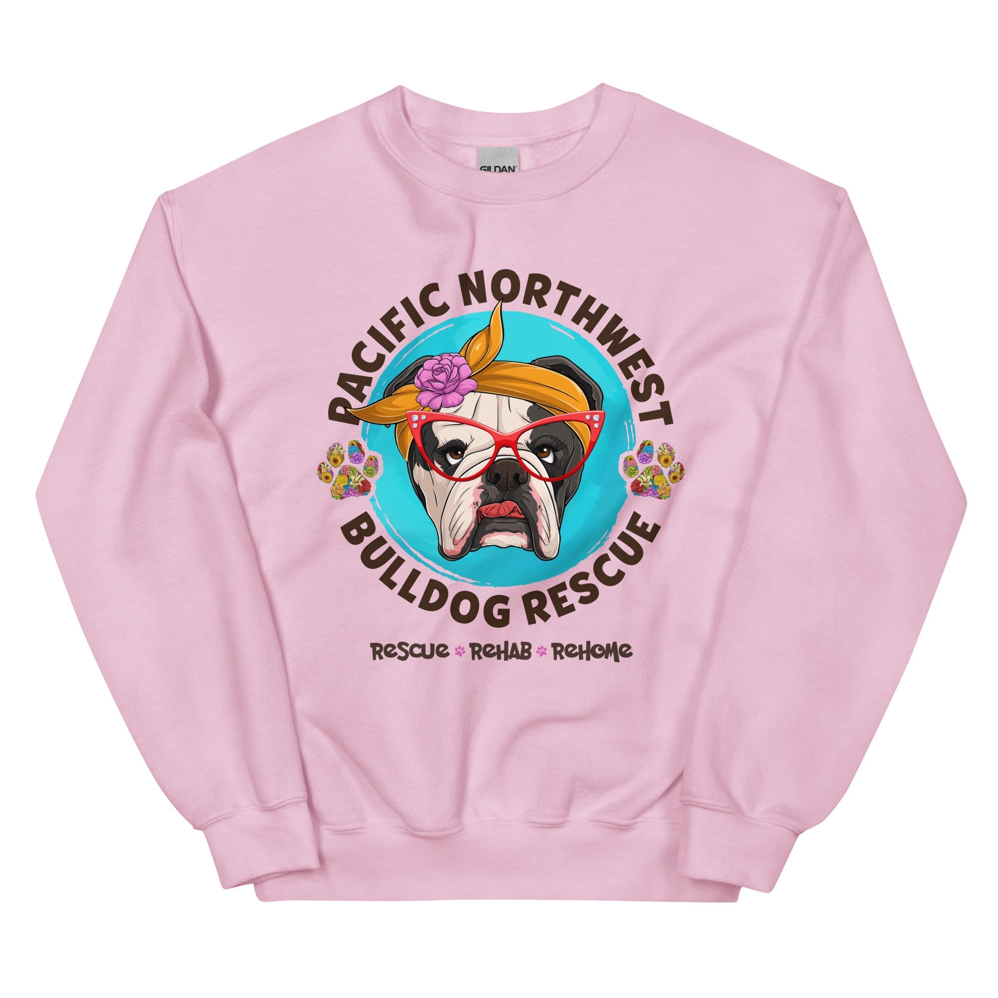 Pacific Northwest Bulldog Rescue Female English Bulldog Unisex Sweatshirt