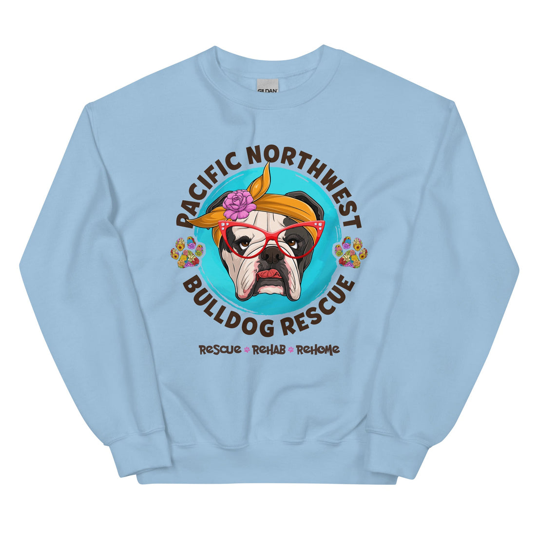 Pacific Northwest Bulldog Rescue Female English Bulldog Unisex Sweatshirt