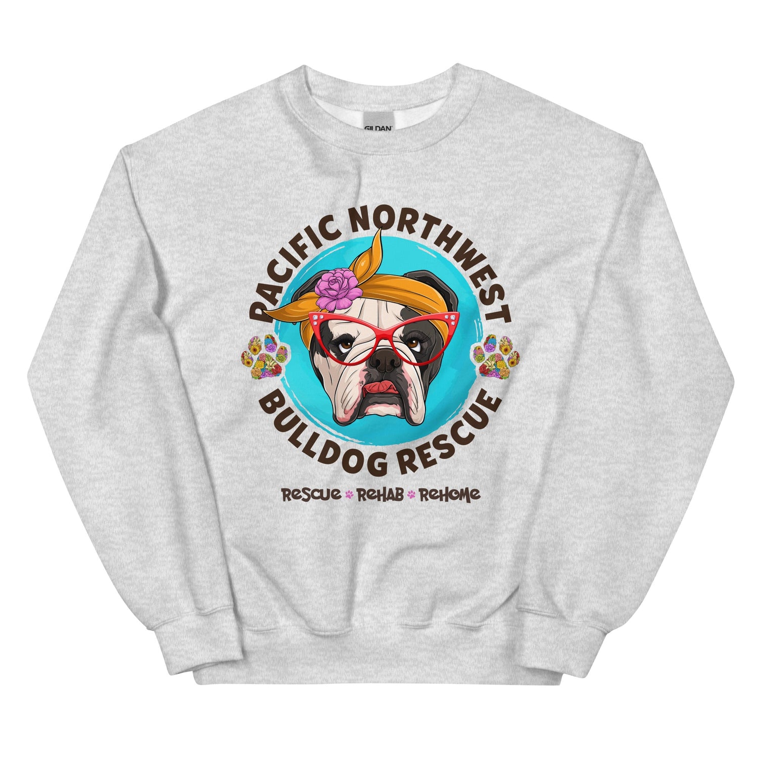 Pacific Northwest Bulldog Rescue Female English Bulldog Unisex Sweatshirt