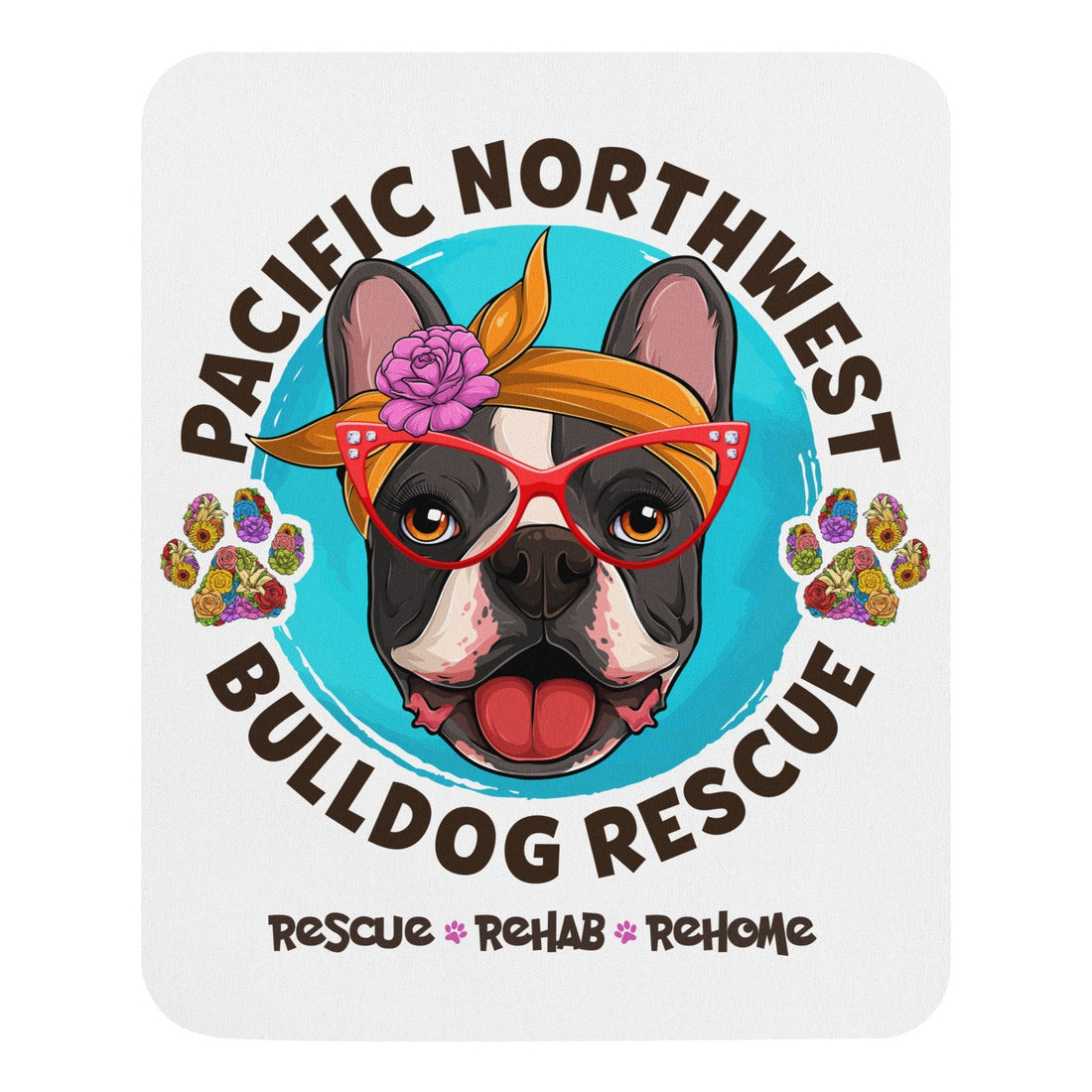 Pacific Northwest Bulldog Rescue Female Frenchie Mouse Pad
