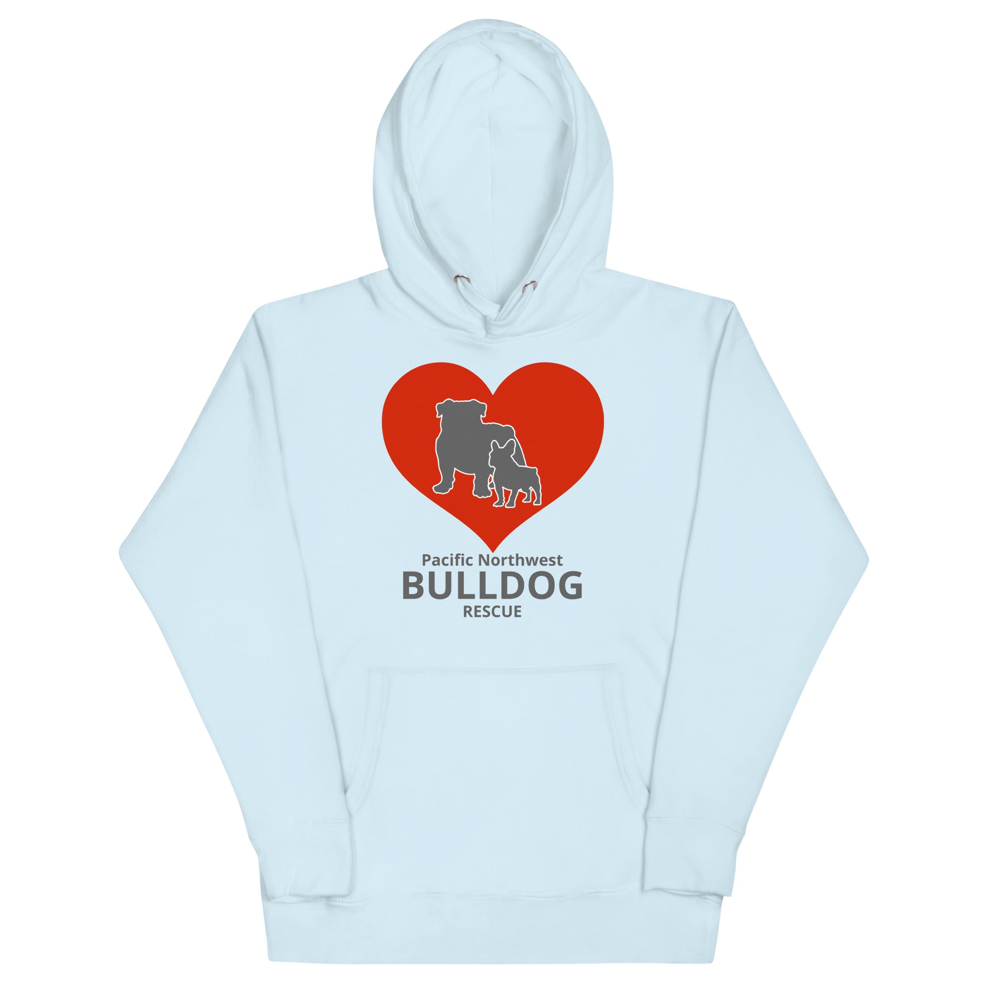 Pacific Northwest Bulldog Rescue Hearts Unisex Hoodie