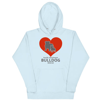 Pacific Northwest Bulldog Rescue Hearts Unisex Hoodie
