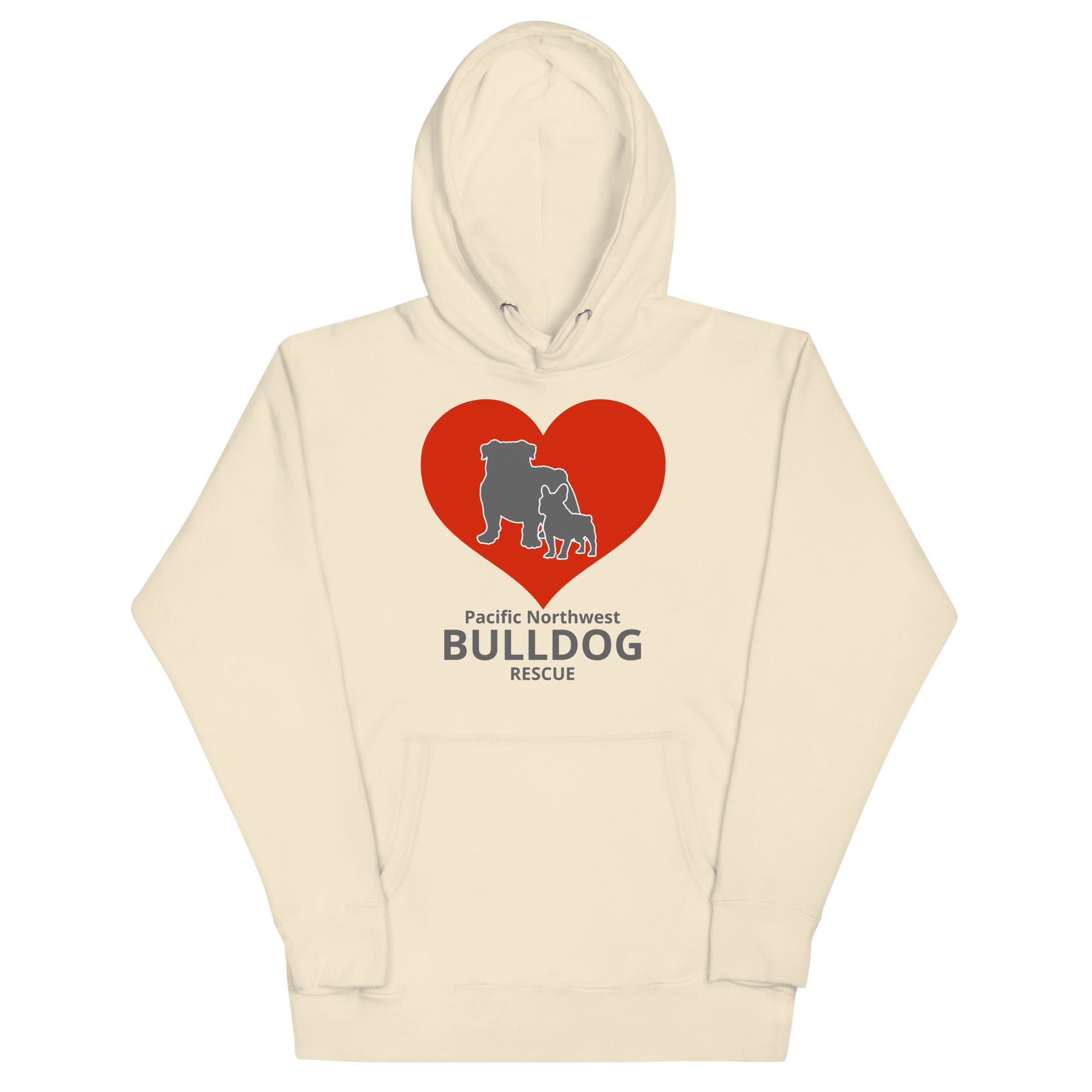 Pacific Northwest Bulldog Rescue Hearts Unisex Hoodie