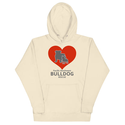 Pacific Northwest Bulldog Rescue Hearts Unisex Hoodie