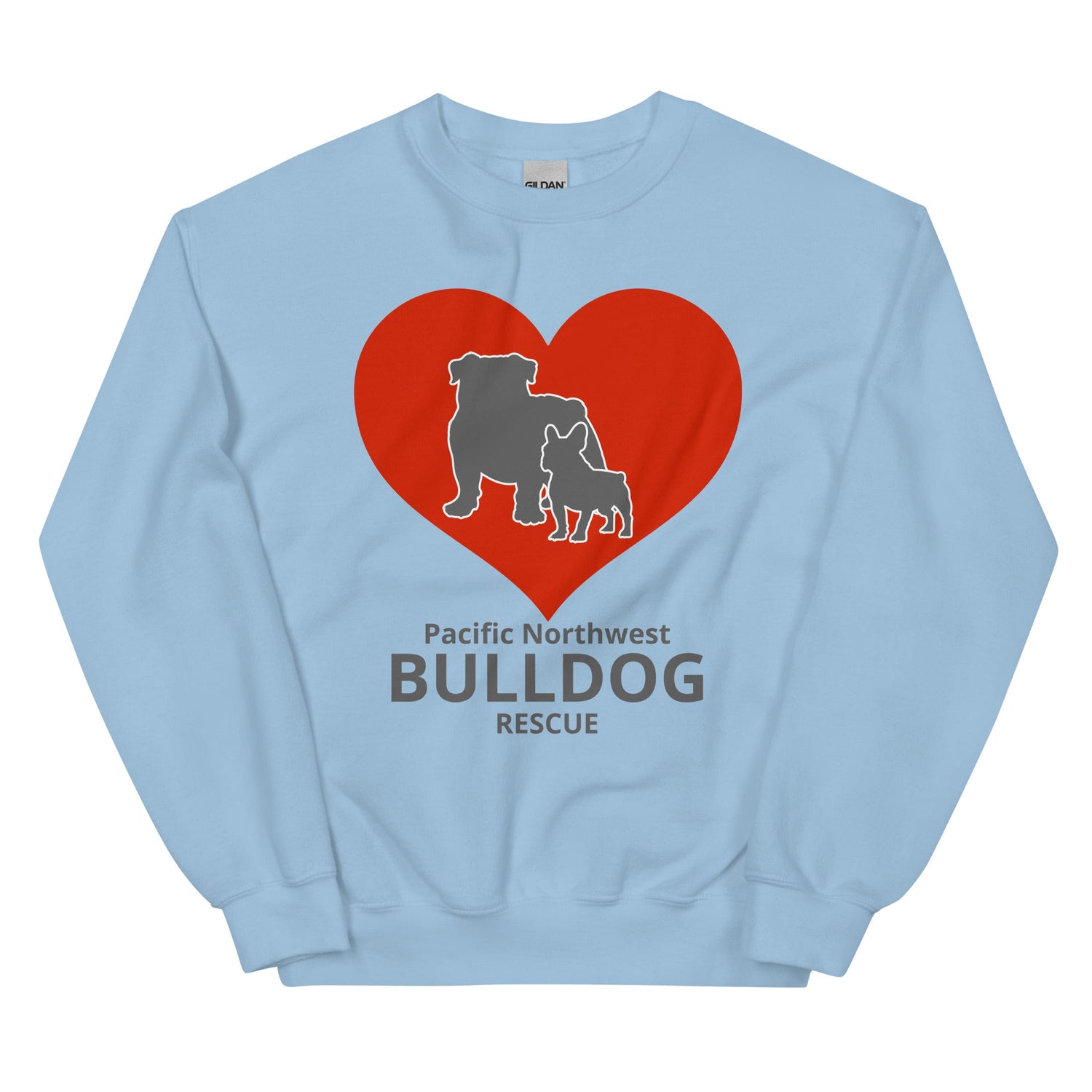Pacific Northwest Bulldog Rescue Hearts Unisex Sweatshirt