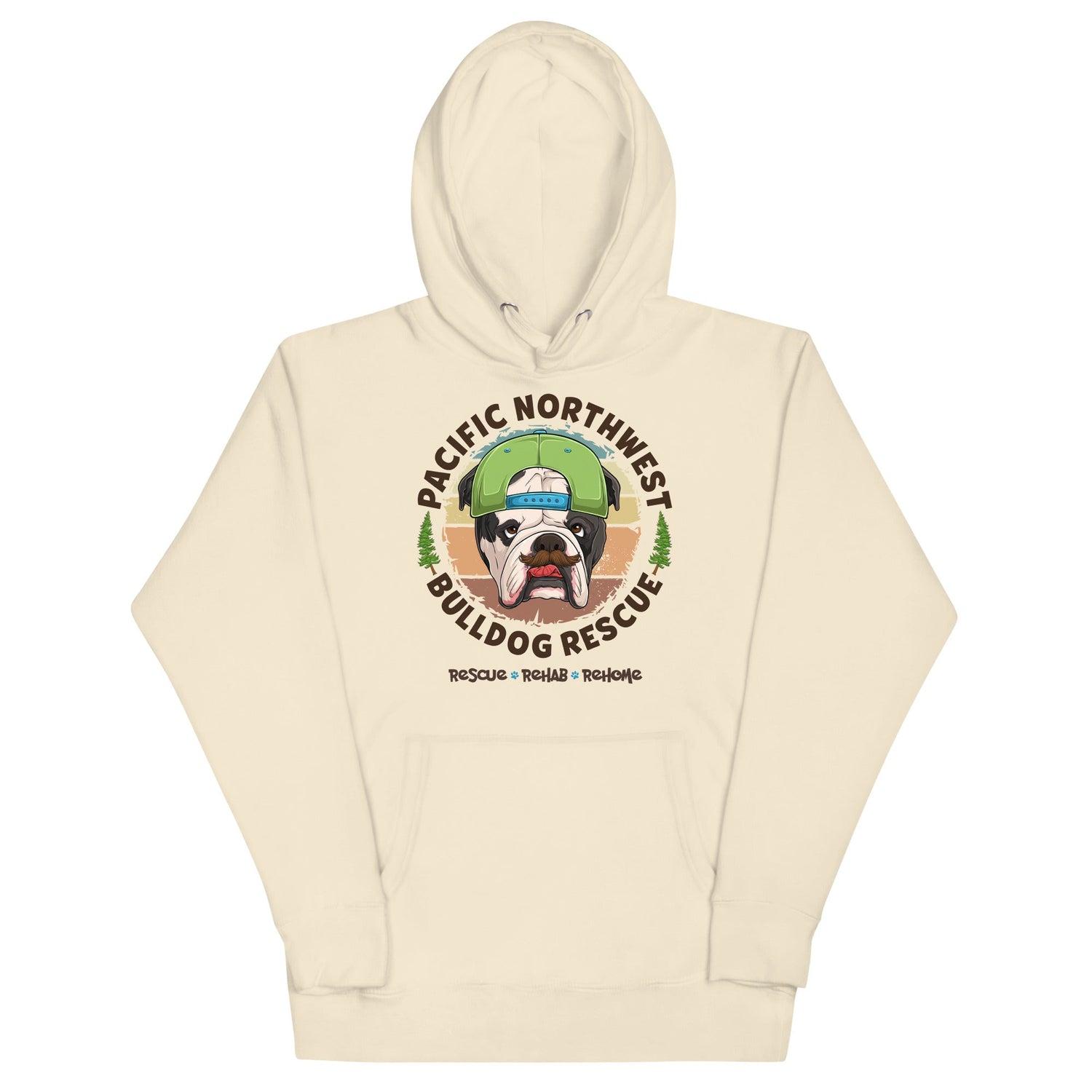 Pacific Northwest Bulldog Rescue Male English Bulldog Unisex Hoodie