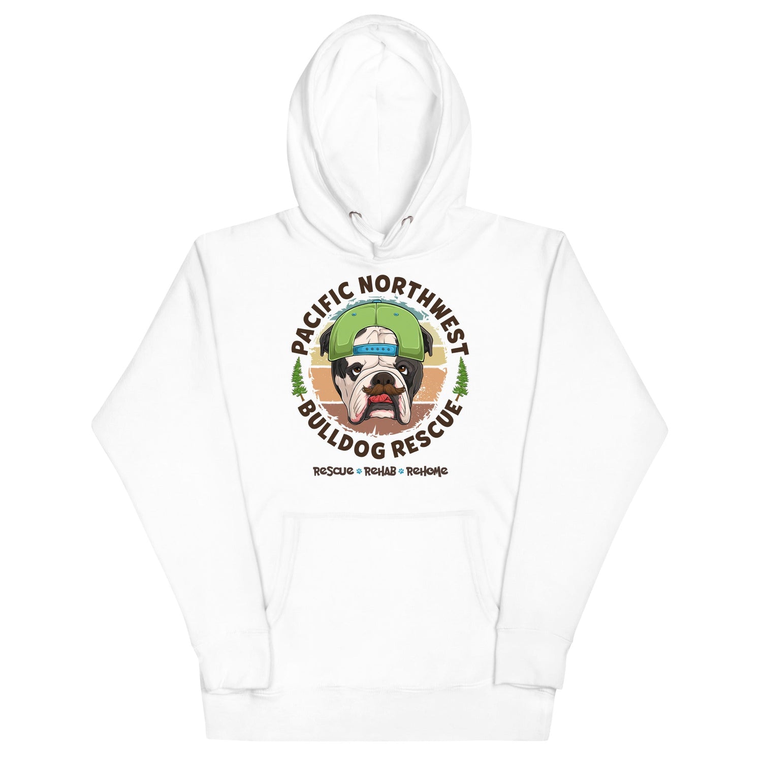 Pacific Northwest Bulldog Rescue Male English Bulldog Unisex Hoodie