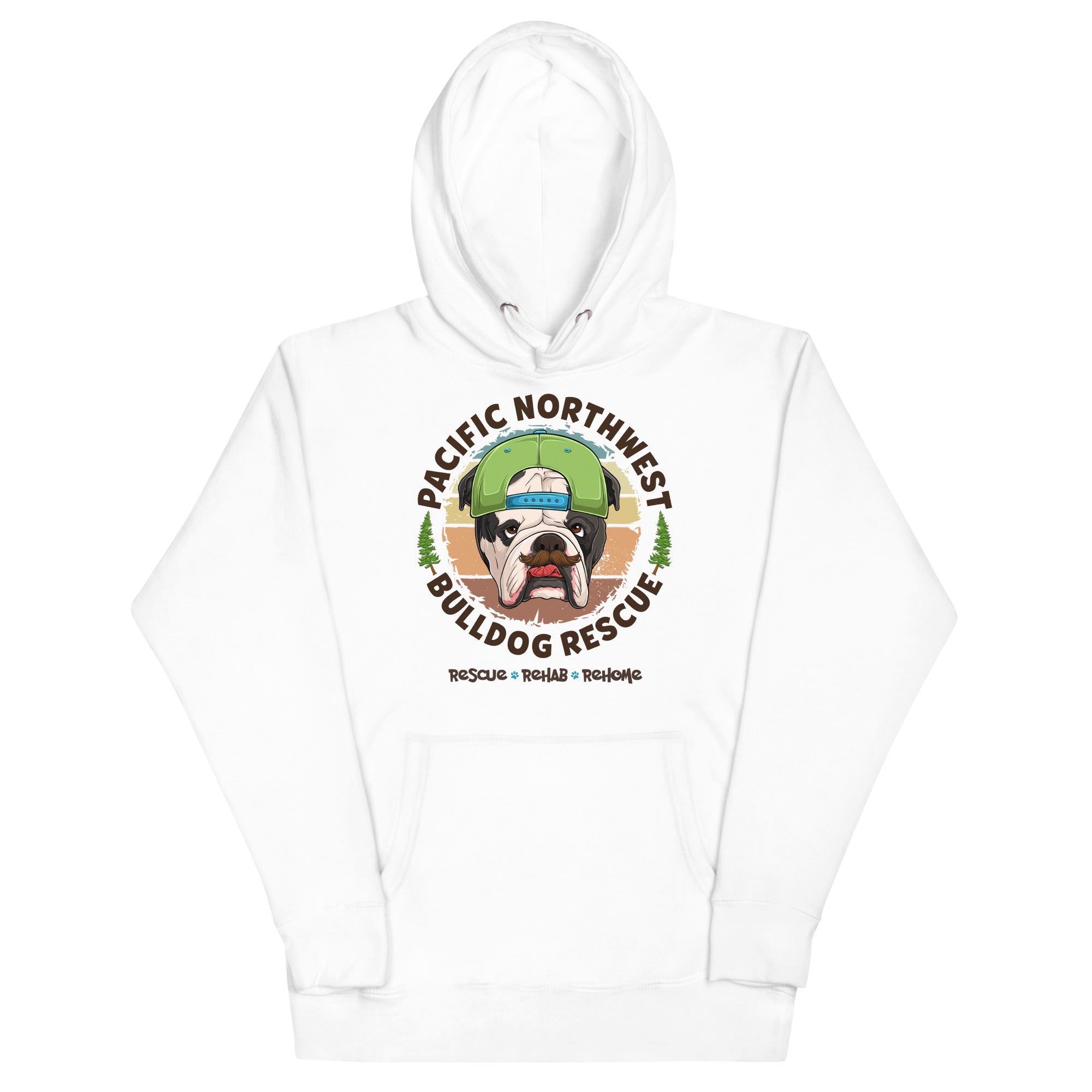 Pacific Northwest Bulldog Rescue Male English Bulldog Unisex Hoodie