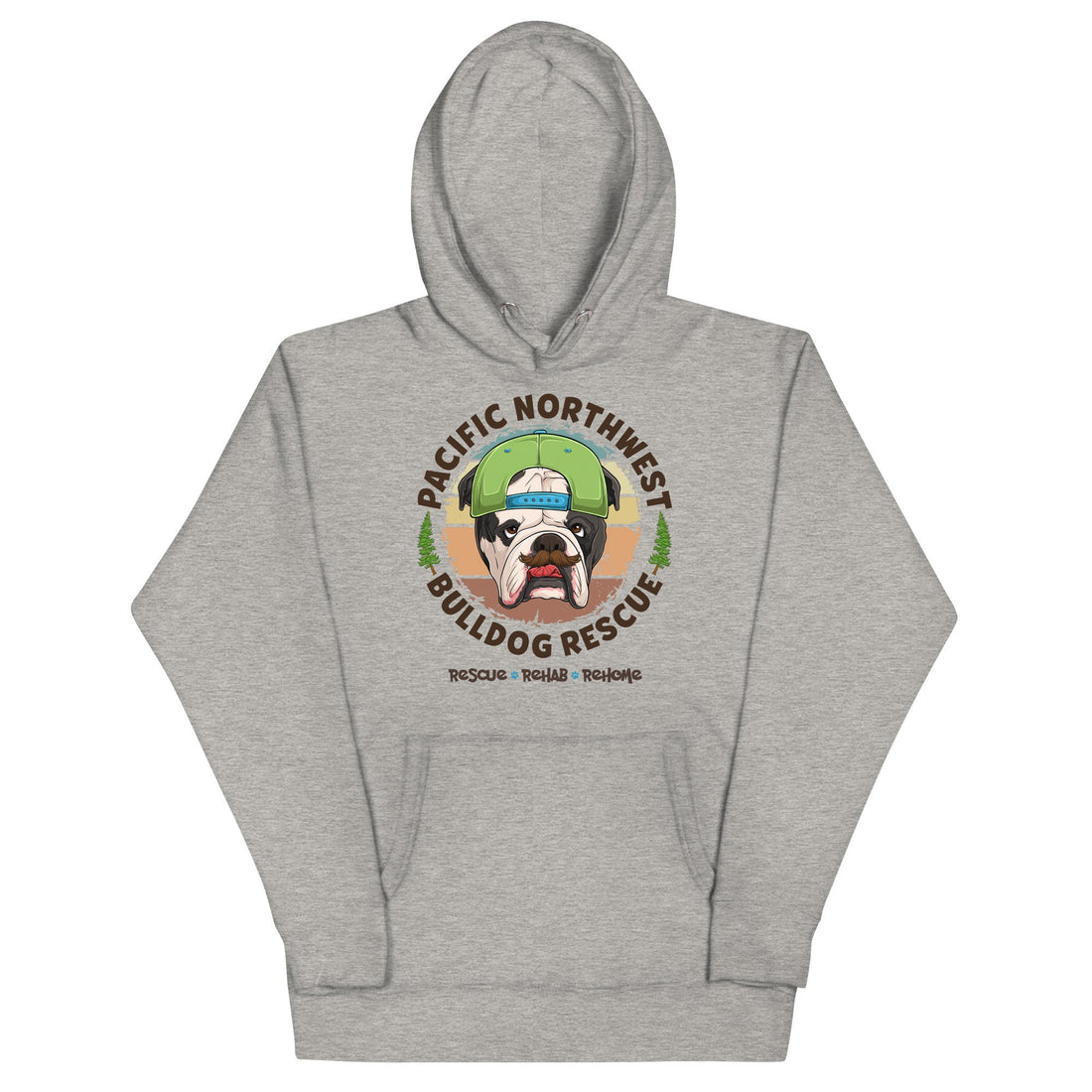 Pacific Northwest Bulldog Rescue Male English Bulldog Unisex Hoodie
