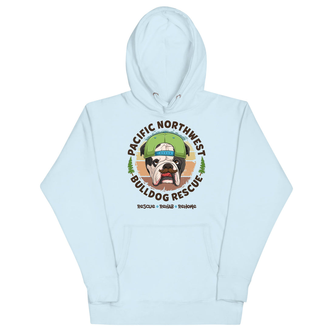 Pacific Northwest Bulldog Rescue Male English Bulldog Unisex Hoodie