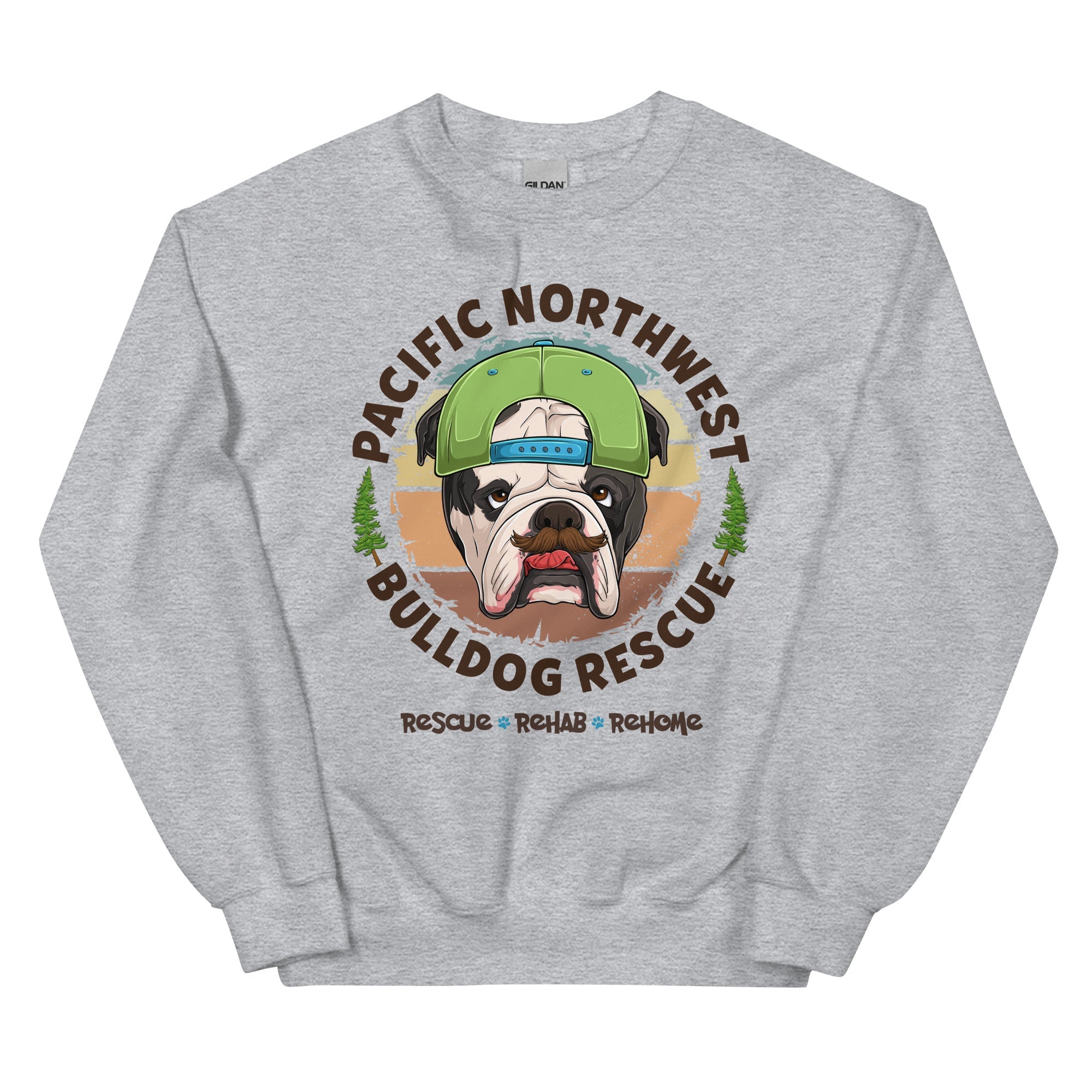 Pacific Northwest Bulldog Rescue Male English Bulldog Unisex Sweatshirt