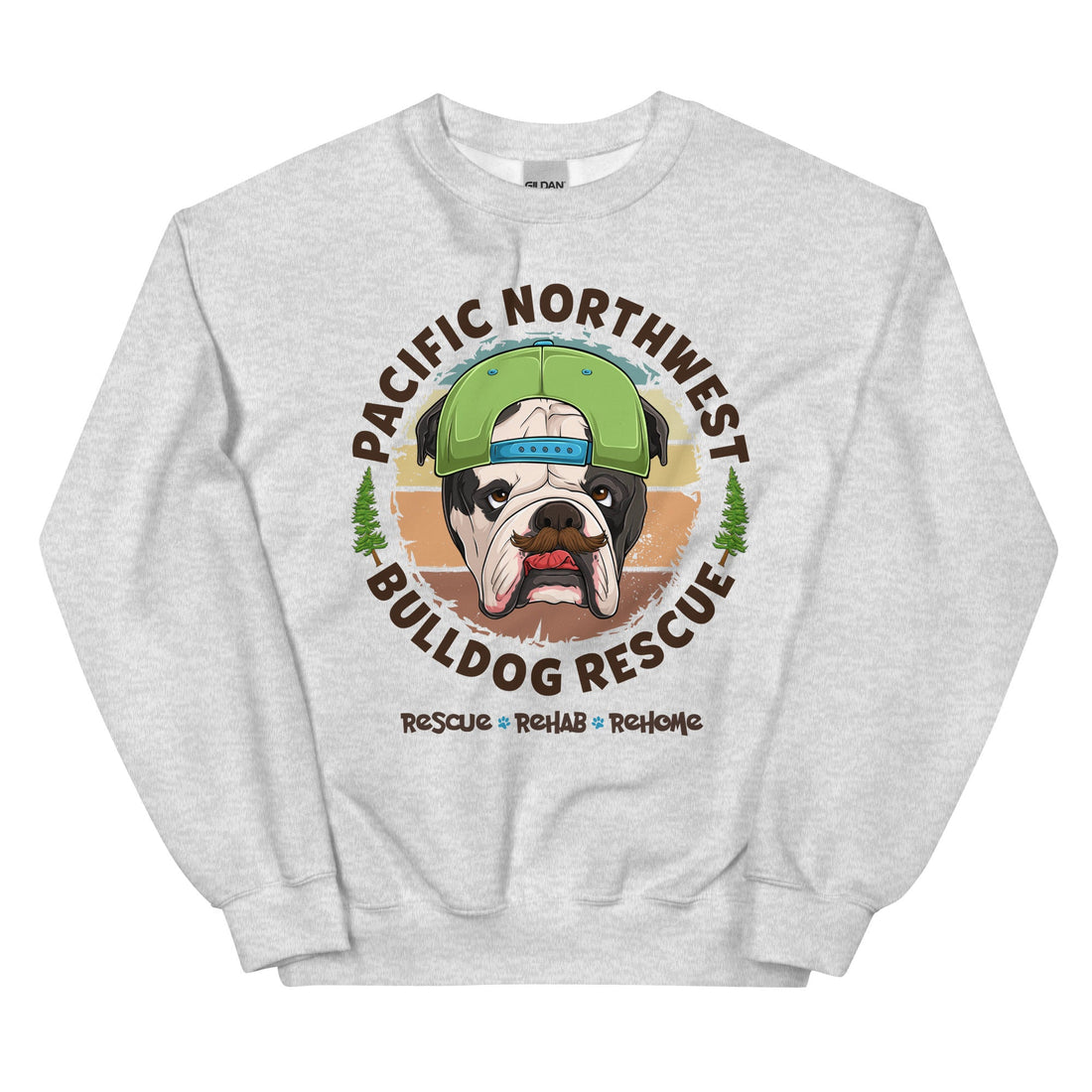 Pacific Northwest Bulldog Rescue Male English Bulldog Unisex Sweatshirt