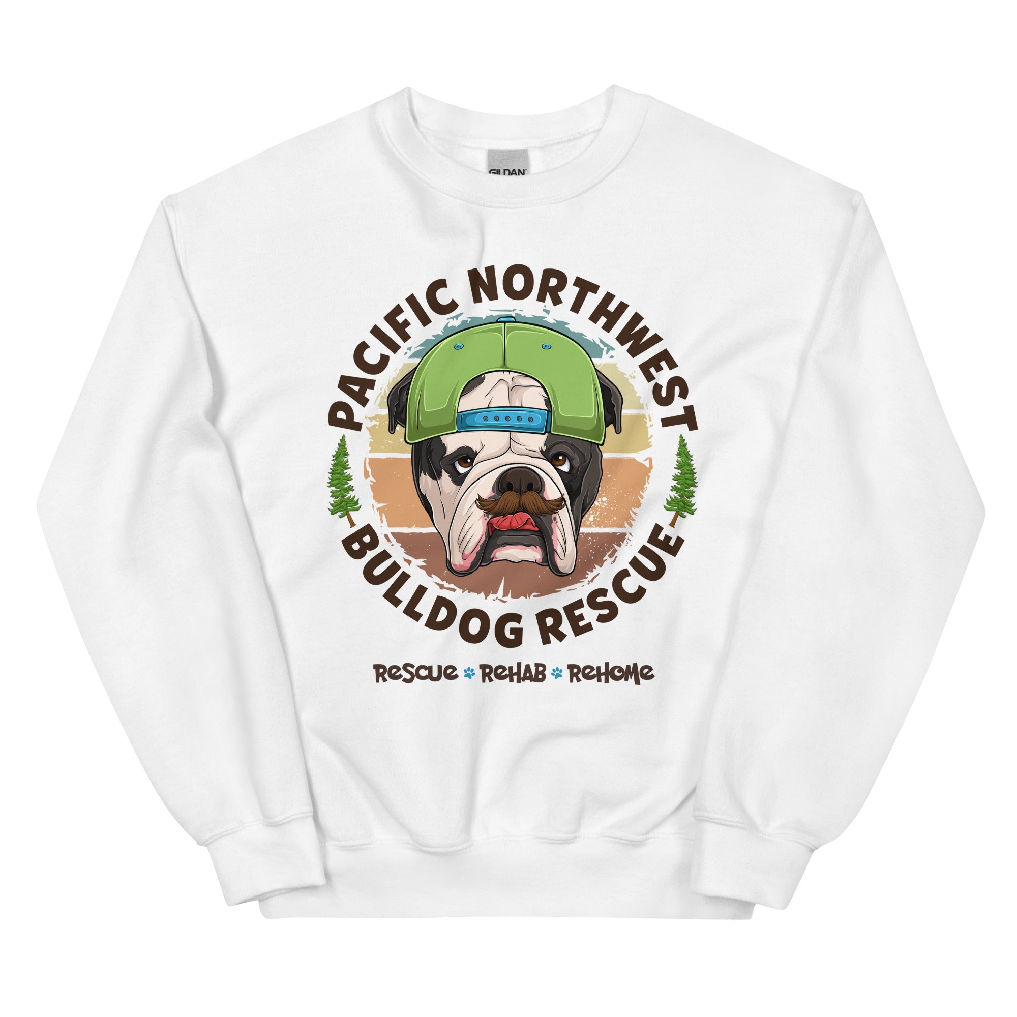 Pacific Northwest Bulldog Rescue Male English Bulldog Unisex Sweatshirt