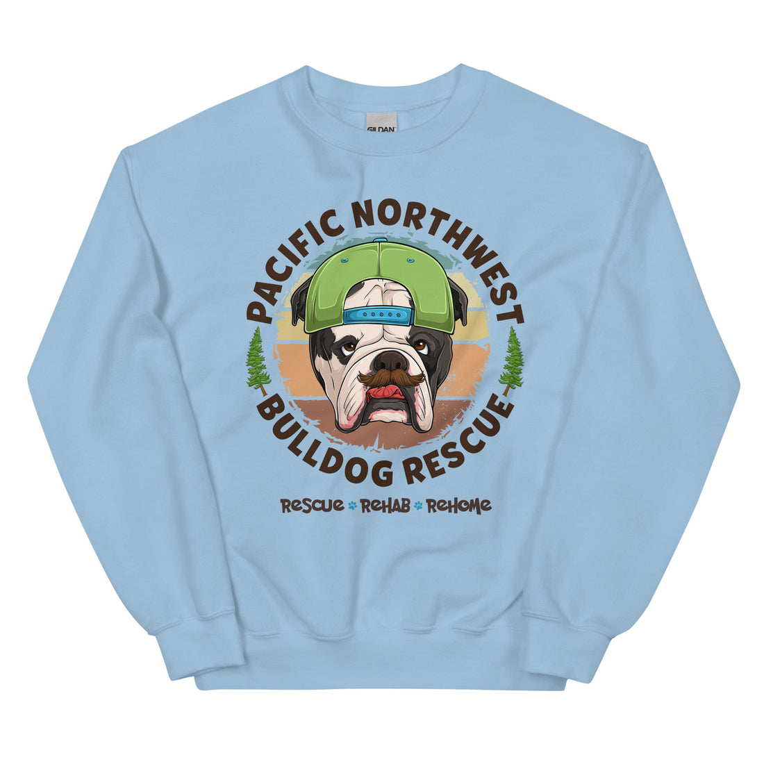 Pacific Northwest Bulldog Rescue Male English Bulldog Unisex Sweatshirt