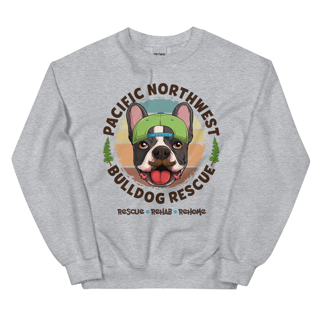 Pacific Northwest Bulldog Rescue Male Frenchie Unisex Sweatshirt