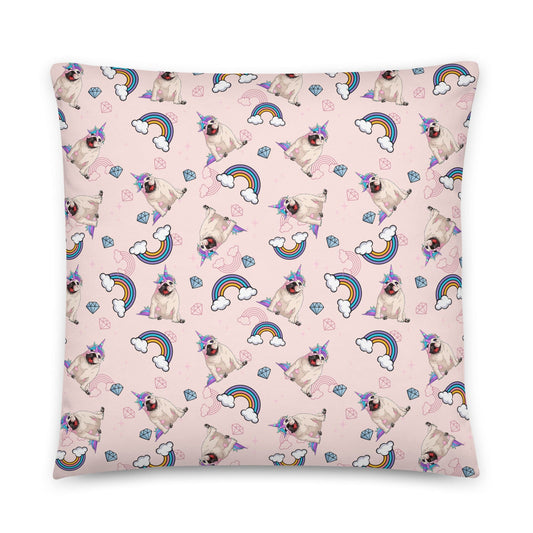 Pink Bullicorn Pillow