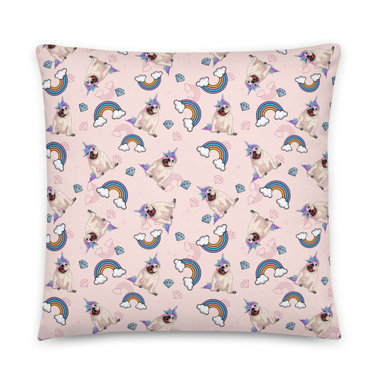 Pink Bullicorn Pillow