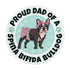 "Proud Dad of a Spina Bifida Bulldog" Female Frenchie Mouse Pad | Black & White Colored