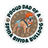 "Proud Dad of a Spina Bifida Bulldog" Male Frenchie Mouse Pad | Fawn & White Colored
