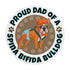 "Proud Dad of a Spina Bifida Bulldog" Male Frenchie Mouse Pad | Red & White Colored