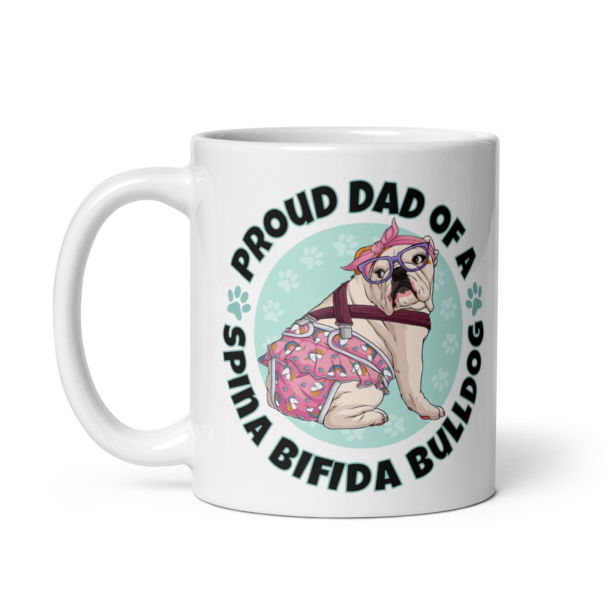 Proud Dad of a Spina Bifida Bulldog Mug