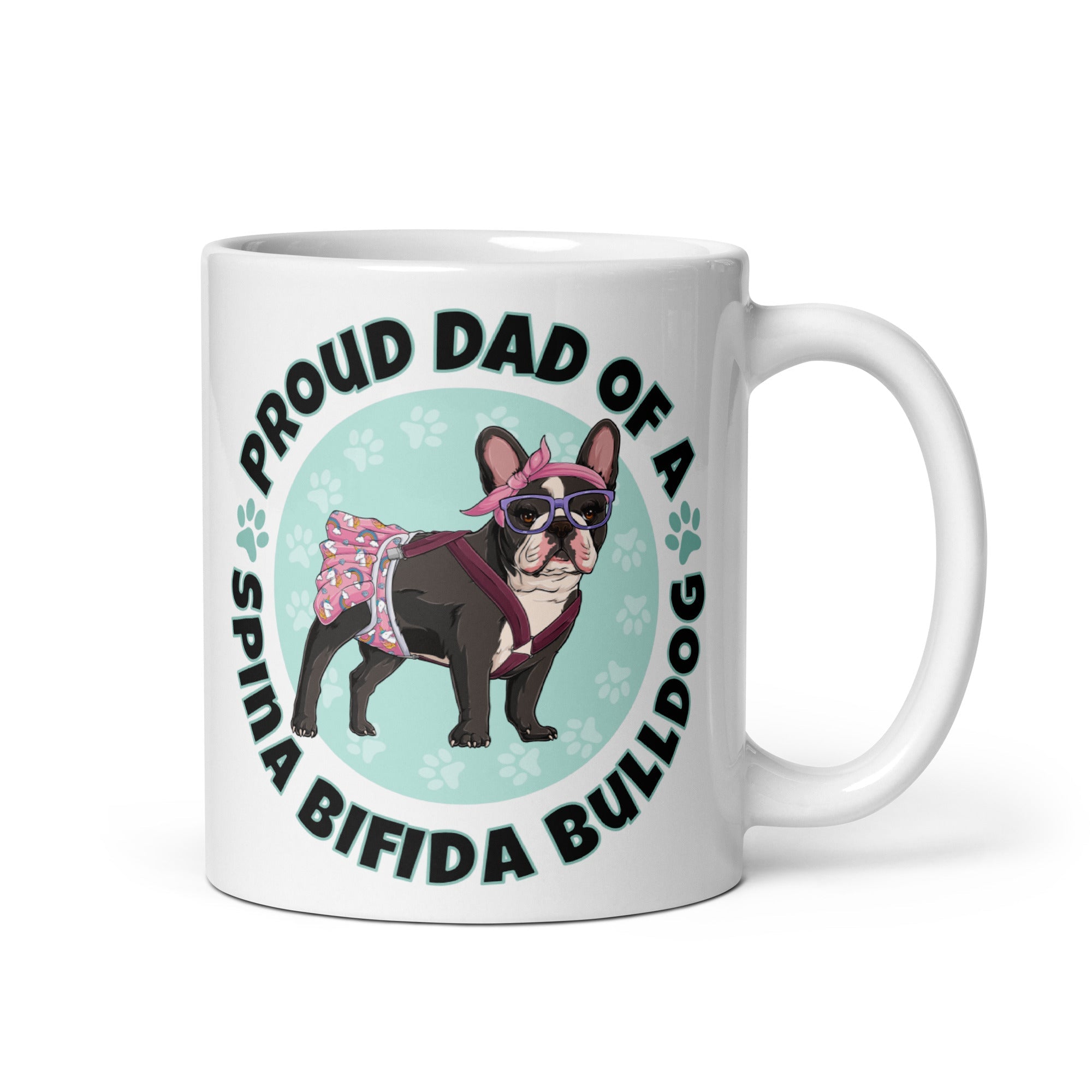 Proud Dad of a Spina Bifida Bulldog Mug